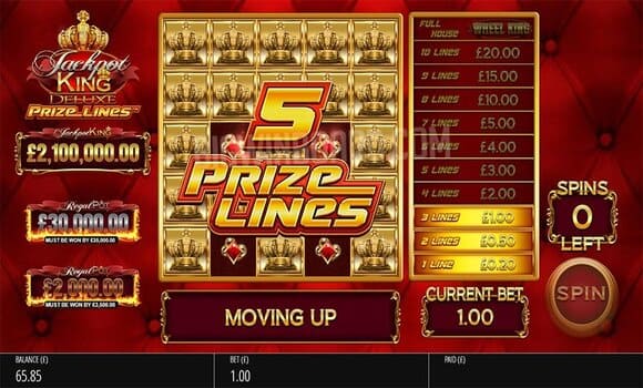 Blueprint Gaming Boosts Its Progressive Slot Jackpot King with Prize Line Mechanics